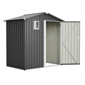 6FT X 4FT Outdoor Garden Shed - Durable, Weather-Resistant Storage With Lockable Hinged Doors And Sloping Roof