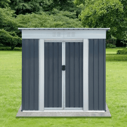 Outdoor Storage Sheds 6FTx4FT Pent Roof Grey
