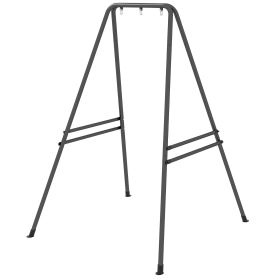 Outsunny Hammock Chair Stand Heavy Duty Metal Frame for Indoor Outdoor Use Black