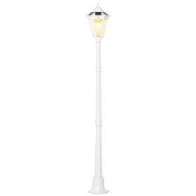 Outsunny 76.5" Solar Lamp Post Lights Outdoor, Vintage Streetlight, All Weather Protection, Auto Sensor Control, Adjustable Brightness, with Clear