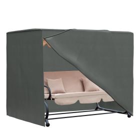 Outsunny All Weather Garden Patio Swing Chair Cover Waterproof Protector Anti-UV and PVC Coating Fade Resistant Oxford Fabric 6.7ft x 4.1ft x 5.4ft
