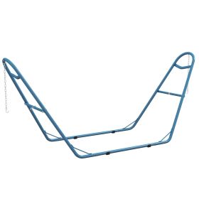 Outsunny Mobile Hammock Base, Durable Metal Build, Climate Hardy, Supports up to 550 lbs, Sky Blue|