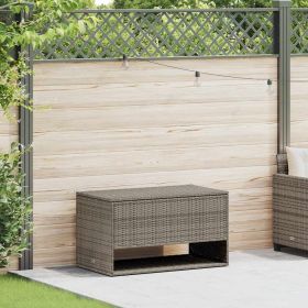 Cushion Box Grey PE rattan, powder-coated steel, polyester