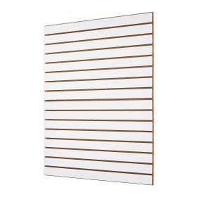 4 x 4 ft Slat Wall Paneling MDF White Garage Slatwall with Modular Design