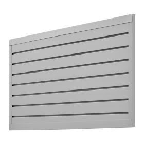 2 x 4 ft Slat Wall Paneling PVC Grey Garage Slatwall with Modular Design