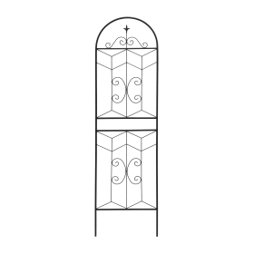 4 Pack Metal Garden Trellis 71" x 19.7" Rustproof Trellis for Climbing Plants Outdoor Flower Support Black