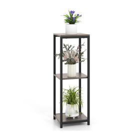3-Tier Tall Metal Plant Stand Corner Plant Holder with Anti-tipping Device