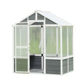76x48x86Walk In Polycarbonate Greenhouse For Patio  Gardening