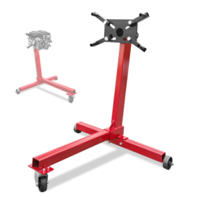 Engine Stand 750LBS Capacity, 360 Degree Rotating Engine Run Stand With 3-Casters, Heavy Duty Motorcycle Engine Stand For Auto Repair, Vehicle Ma (Color: Red)