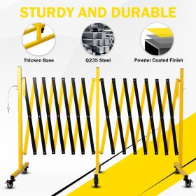 Metal Retractable Fence (Option: Yellow and black)