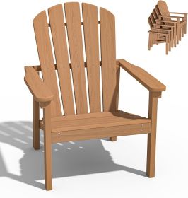 Stackable Adirondack Chairs (Option: Teak-4pack)