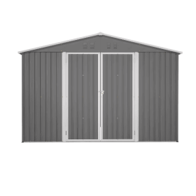 Steel Garden Shed With Double Lockable Door (Option: Gray)