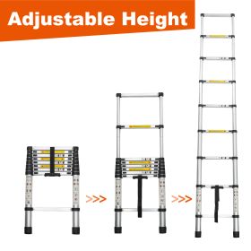 Aluminum Telescoping Ladder For Outdoor Work (Option: EIGHT POINT FIVE INCHES)