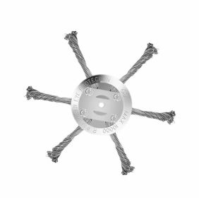 6 Inch Steel Wire Rotary Brush Cutter Trimmer Head, Weed Wacker Replacement Heads, Wired Trimmer Head Replacement For Electric Battery Powered Co (Option: 6Blade)