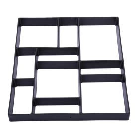 Reusable Concrete Path Maker Mold - Square Shape For Garden Walkways (Color: Black)